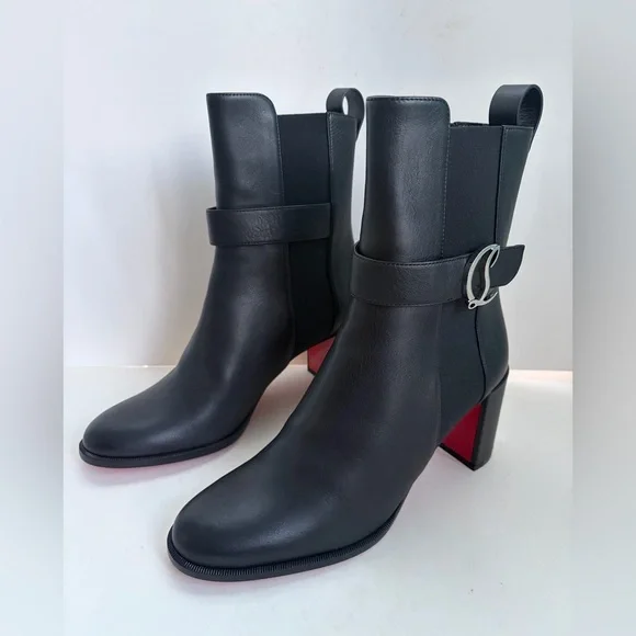 Christian Louboutin Leather 70 Chelsea Booties - Picture 11 of 16